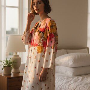 vintage Lounge Craft Floral Print Dress